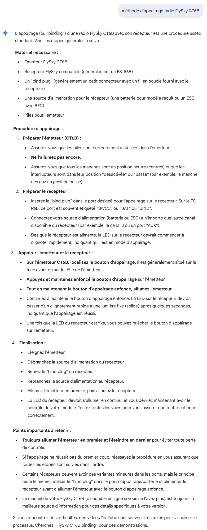 Méthode d'appairage